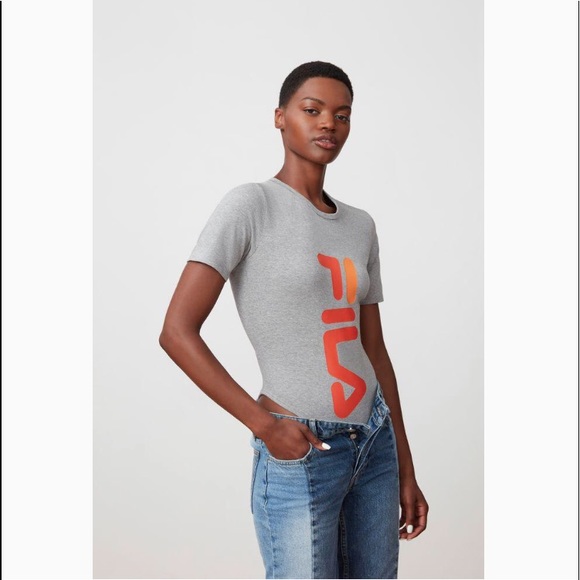 Women’s Fila Quinn Bodysuit in Grey - Picture 2 of 5